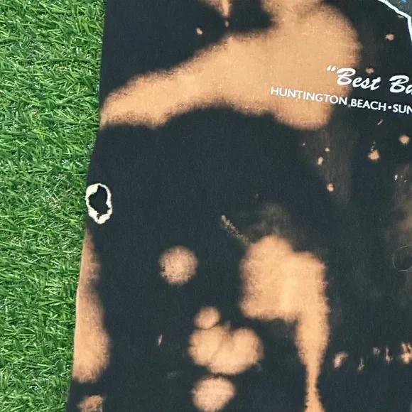 Woody’s Diner Bleach Tie-Dye Tee – Custom Streetwear Surf Vibe Size Medium - Picture 7 of 7